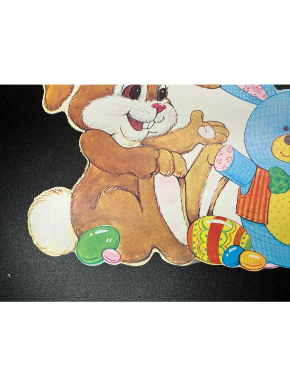 Vintage Easter Spring Bunny Rabbit Die Cut Paper Decoration Cutout